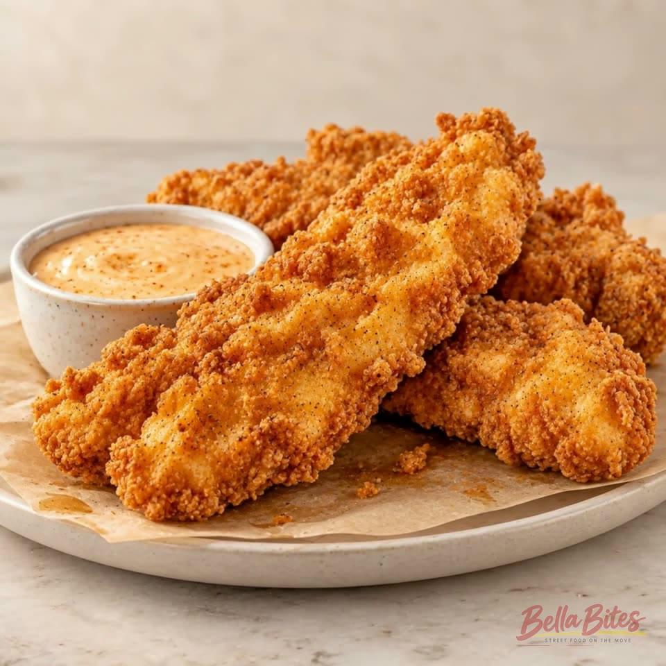 Crispy hand-breaded chicken tenders